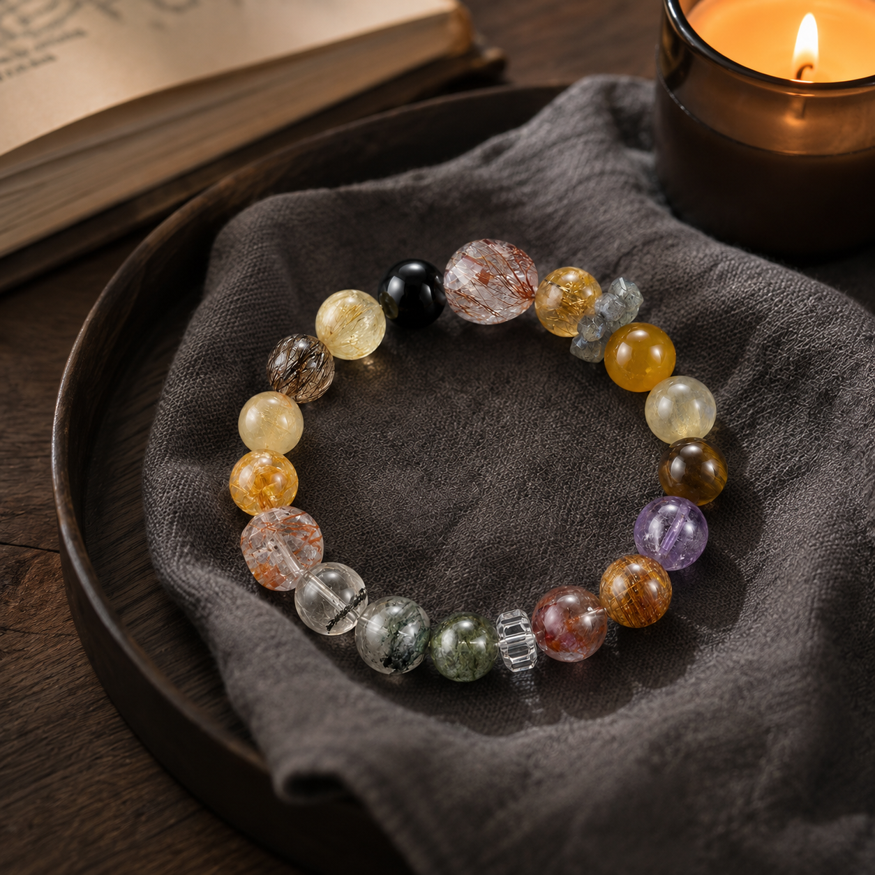 Mixed Crystal Ritual Bracelet I (10mm)