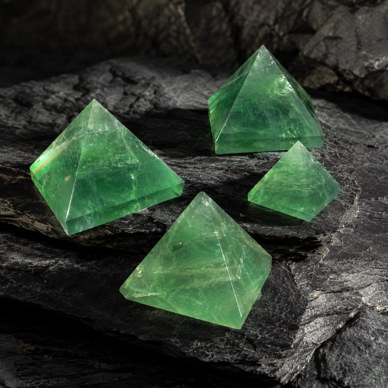 Natural Green Fluorite Pyramid I (3cm)