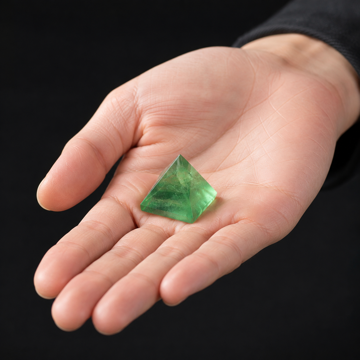 Natural Green Fluorite Pyramid I (3cm)