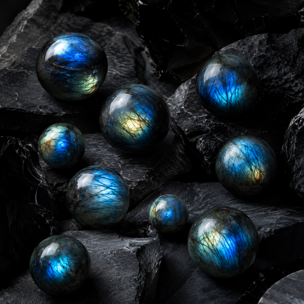 Natural Labradorite Sphere I (5–5.5cm)
