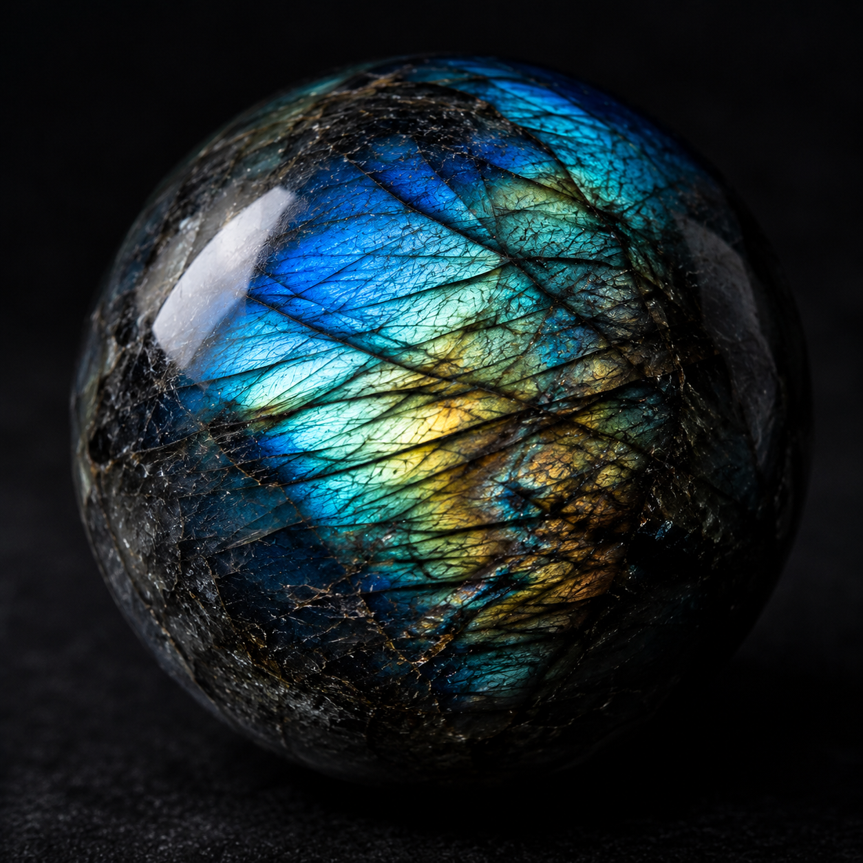 Natural Labradorite Sphere I (5–5.5cm)