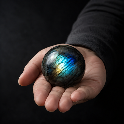 Natural Labradorite Sphere I (5–5.5cm)